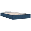 vidaXL Estrutura de cama otomana sem colch&atilde;o 120x190 cm tecido azul