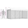 vidaXL Canil de exterior com toldo 382x192x225 cm