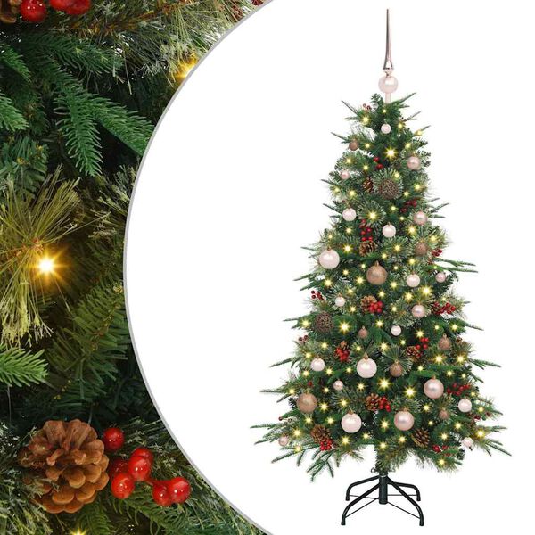 vidaXL &Aacute;rvore de Natal Articulada Artificial Verde 150 cm PE e PVC