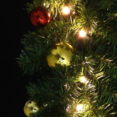 vidaXL Grinalda de Natal decorada com enfeites e luzes LED 5 m