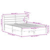 vidaXL Cama sem colch&atilde;o 150x200 cm madeira de pinho maci&ccedil;a branco