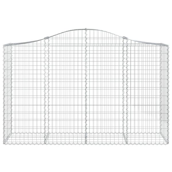 vidaXL Cestos gabi&atilde;o arqueados 13pcs 200x50x120/140 ferro galvanizado