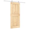 vidaXL Porta Deslizante Natural e Branco 85 x 210 cm