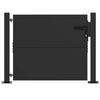 vidaXL Port&atilde;o de Jardim Preto 110 x 105 cm A&ccedil;o revestido a p&oacute;