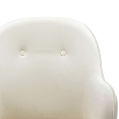 vidaXL Cadeira de baloiço veludo branco nata
