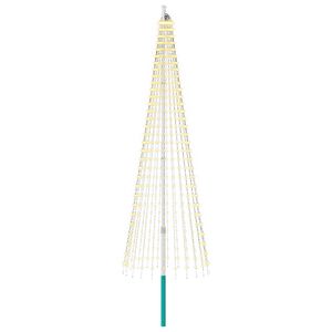 vidaXL Luz para &aacute;rvore de Natal com estaca e mastro 300 cm 744 LED