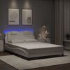 vidaXL Estrutura de cama Viana com LED sem colch&atilde;o 120x200 cm branco