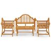 vidaXL 4 pcs conjunto lounge de jardim madeira de teca maci&ccedil;a
