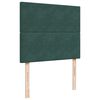 vidaXL Cama boxspring com colch&atilde;o 120x200 cm veludo verde-escuro