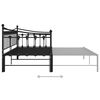 vidaXL Estrutura sof&aacute;-cama de puxar 90x200 cm metal preto