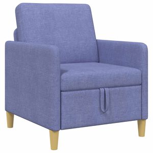 vidaXL Sofa com Armazenamento Azul Jeans 72 x 78 x 87 cm Poli&eacute;ster