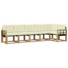 vidaXL Conjunto de Sof&aacute;s para Exterior 6 unid. Branco e Creme