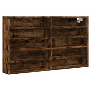 vidaXL Arm&aacute;rio vitrine 100x15x58 cm derivados madeira carvalho fumado