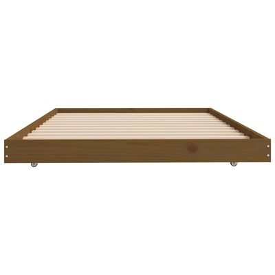 vidaXL Estrutura de cama 80x200cm madeira de pinho maciça castanho mel