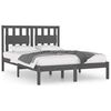 vidaXL Estrutura de cama 120x200 cm madeira de pinho maci&ccedil;a cinzento