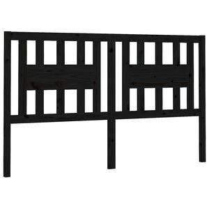vidaXL Cabeceira de cama 126x4x100 cm pinho maci&ccedil;o preto