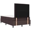 vidaXL Cama Box com colch&atilde;o Marrom Escuro 120 x 190 cm tecido