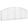 vidaXL Cesto gabi&atilde;o arqueado 200x30x60/80 cm ferro galvanizado