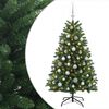 vidaXL &Aacute;rvore de Natal artificial verde-m&eacute;dio com bolas 150 cm 150 LED