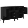 vidaXL Aparadores 2 pcs Carvalho Preto 60 x 35 x 70 cm