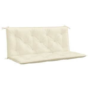 vidaXL Almofad&atilde;o p/ banco de jardim tecido oxford branco nata