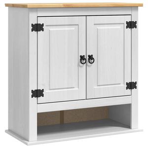 vidaXL Arm&aacute;rio suspenso com porta Corona Branco 70 x 33 x 71,5 cm