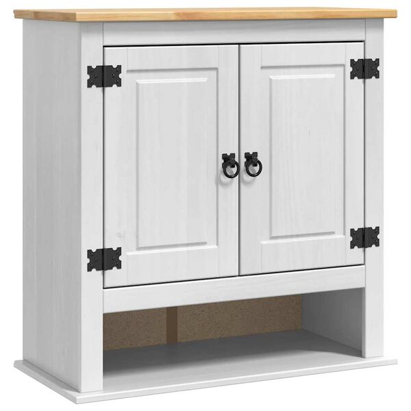 vidaXL Arm&aacute;rio suspenso com porta Corona Branco 70 x 33 x 71,5 cm