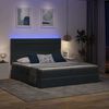 vidaXL Cama com luzes de tira LED Cinza Escuro 200 x 200 cm Veludo