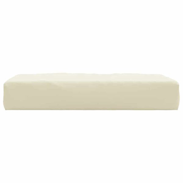 vidaXL Almofadão para sofá de paletes 60x60x9,5 cm tecido cor creme