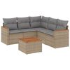 vidaXL Patio Sofa Set 5 lugar Beige and Grey