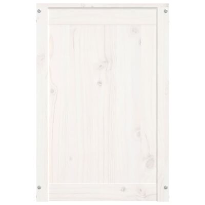 vidaXL Caixa para roupa 44x44x66 cm madeira de pinho maciça branco