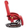 vidaXL Cadeira massagens reclin&aacute;vel TV couro artificial vermelho