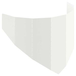 vidaXL Acabamento para Gramado 100 x 45 cm A&ccedil;o Branco