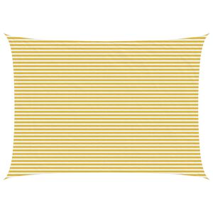 vidaXL Vela de Sombra 5 x 8 m HDPE Retangular Amarelo e Branco