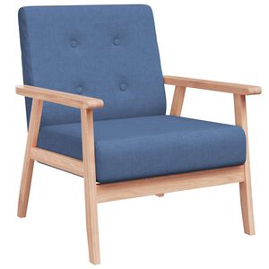 vidaXL Poltrona em tecido azul
