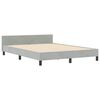 vidaXL Cama Box com cabeceira Cinzento-claro 140 x 190 cm Veludo