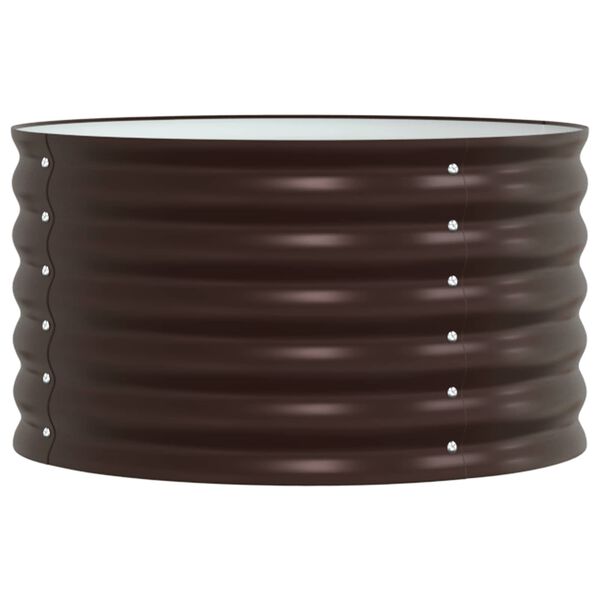 vidaXL Canteiro de jardim elevado Castanho 80 x 80 x 44 cm A&ccedil;o
