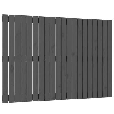 vidaXL Cabeceira de parede 127,5x3x90 cm madeira de pinho maciça cinza
