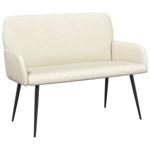 vidaXL Sof&aacute; de 2 lugares com pernas de metal 2 lugar Creme