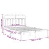 vidaXL Estrutura de cama com cabeceira 140x190 cm metal preto