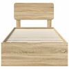 vidaXL Estrutura da Cama com cabeceira Carvalho Sonoma 75 x 190 cm