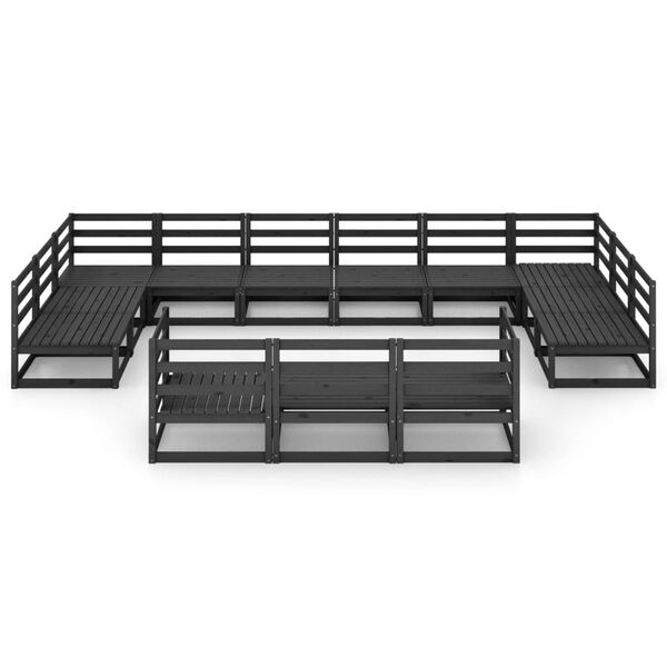 vidaXL 13 pcs conjunto lounge de jardim pinho maci&ccedil;o