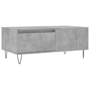 vidaXL Mesa de centro 90x50x36,5 cm derivados madeira cinzento cimento