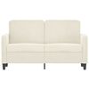 vidaXL Sof&aacute; de 2 lugares veludo 120 cm cor creme