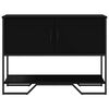 vidaXL Mesa consola 100x35x74,5 cm derivados de madeira preto