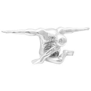 vidaXL Escultura Prateado 91,5 x 32 x 33 cm Alum&iacute;nio