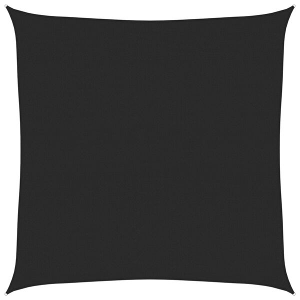 vidaXL Para-sol estilo vela 160 g/m&sup2; 6x6 m PEAD preto