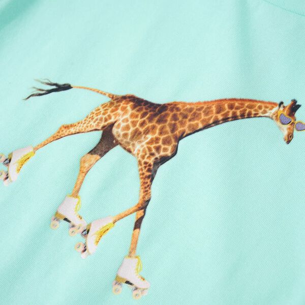 T-shirt de crian&ccedil;a ciano-claro 104