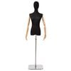 vidaXL Mannequin Ajust&aacute;vel de 165-213 cm com Base Feminino PP Preto