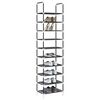 vidaXL Sapateira 10 camadas 44x28x180 cm tecido n&atilde;o tecido preto